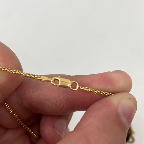 Blown Glass gold tone chain necklace - Picture 5 of 6